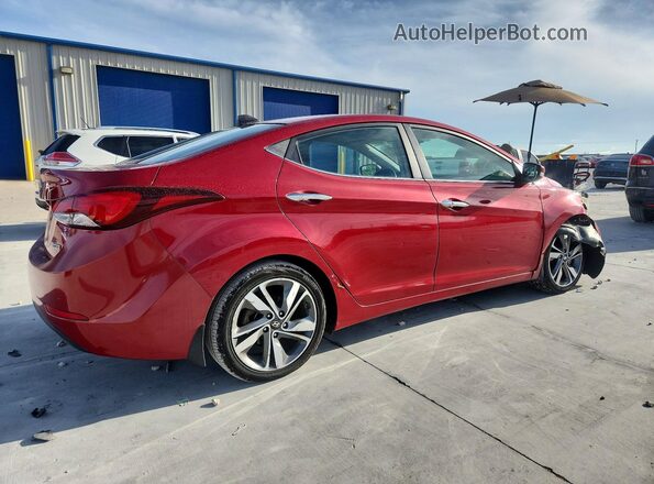 KMHDH4AE1GU511730 2016 HYUNDAI ELANTRA Red Tył prawy