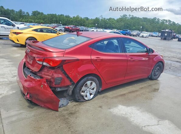 KMHDH4AE1GU600942 2016 HYUNDAI ELANTRA Red Trasero derecho