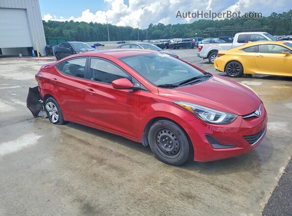 KMHDH4AE1GU600942 2016 HYUNDAI ELANTRA Red Delantero derecho