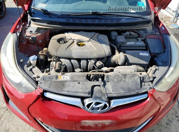 KMHDH4AE1GU640390 2016 HYUNDAI ELANTRA Maroon უკანა სალონის ხედი