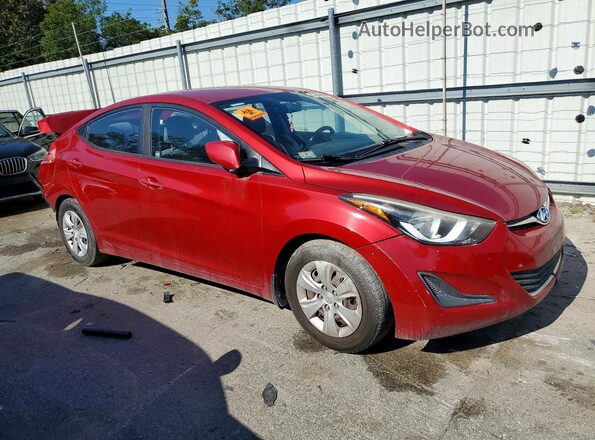 KMHDH4AE1GU640390 2016 HYUNDAI ELANTRA Maroon წინა მარჯვენა