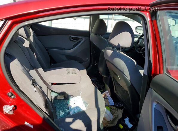 KMHDH4AE1GU640390 2016 HYUNDAI ELANTRA Maroon უკანა სავარძლების ხედი