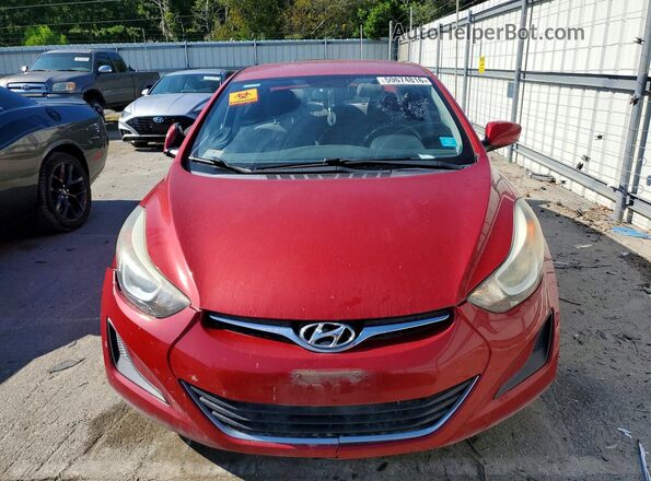 KMHDH4AE1GU640390 2016 HYUNDAI ELANTRA Maroon წინა ხედი