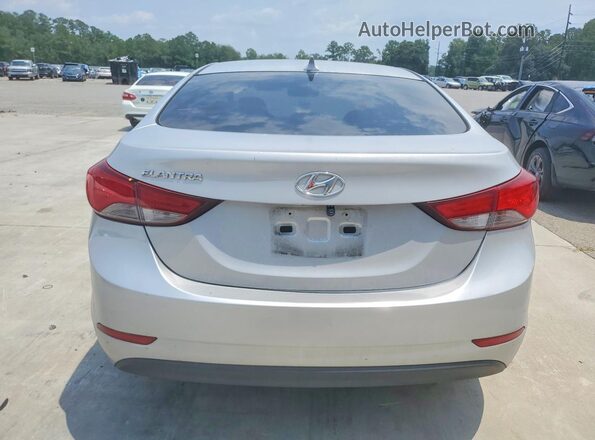 KMHDH4AE2GU483677 2016 HYUNDAI ELANTRA Silver Widok z tyłu