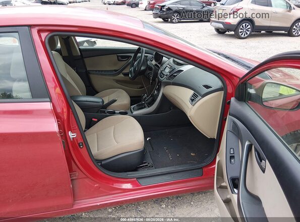 KMHDH4AE2GU491648 2016 HYUNDAI ELANTRA Red Widok wnętrza z przodu