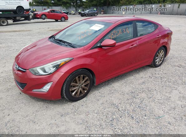 KMHDH4AE2GU491648 2016 HYUNDAI ELANTRA Red Przód lewy