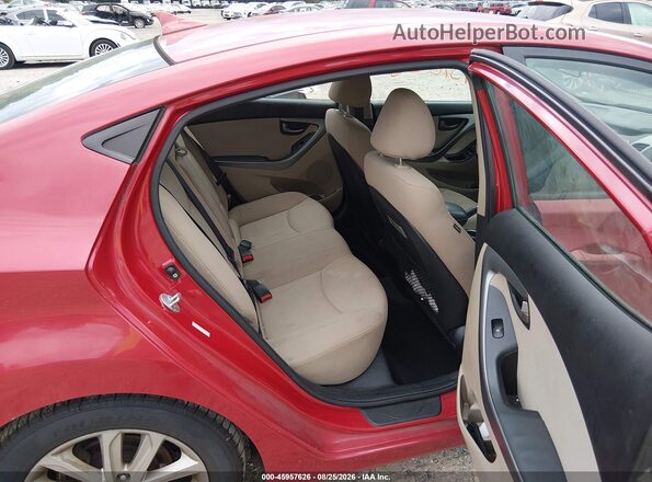 KMHDH4AE2GU491648 2016 HYUNDAI ELANTRA Red Widok naklejki z numerem VIN
