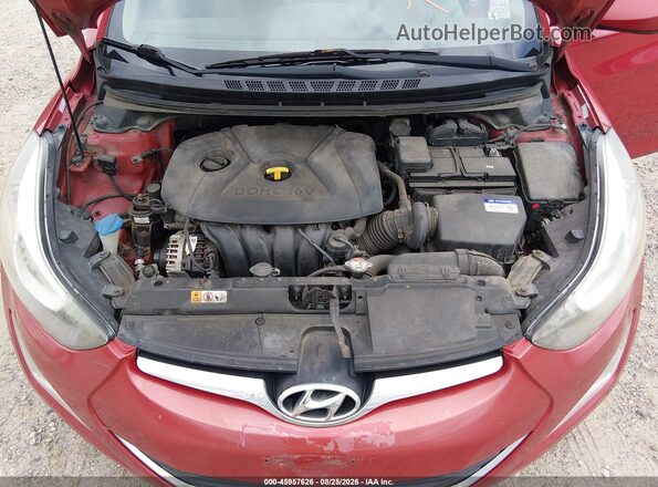 KMHDH4AE2GU491648 2016 HYUNDAI ELANTRA Red Widok z tyłu