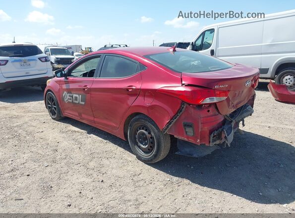 KMHDH4AE2GU511221 2016 HYUNDAI ELANTRA Red Задня ліва чверть