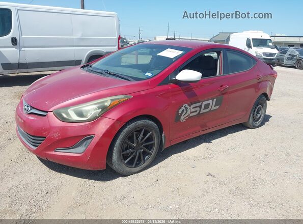 KMHDH4AE2GU511221 2016 HYUNDAI ELANTRA Red Передня ліва чверть