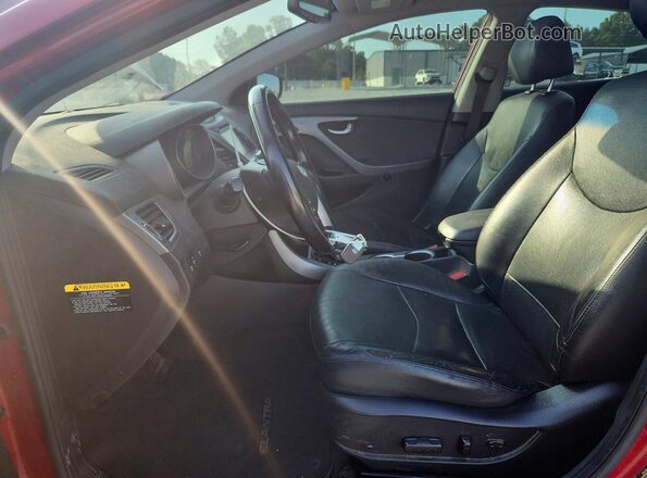 KMHDH4AE3GU511549 2016 HYUNDAI ELANTRA Красный Вид салона спереди