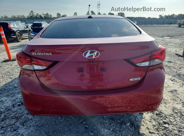 KMHDH4AE3GU511549 2016 HYUNDAI ELANTRA Красный Вид сзади