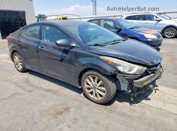 KMHDH4AE3GU531106 2016 HYUNDAI ELANTRA Черный Передняя правая четверть