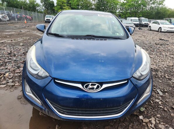KMHDH4AE3GU557303 2016 HYUNDAI ELANTRA Blue Вид спереду