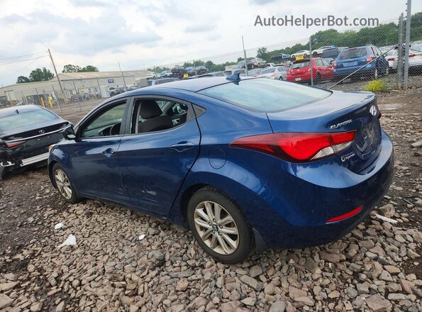 KMHDH4AE3GU557303 2016 HYUNDAI ELANTRA Blue Задня ліва чверть
