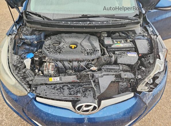 KMHDH4AE3GU564686 2016 HYUNDAI ELANTRA Blue Vista interior trasera