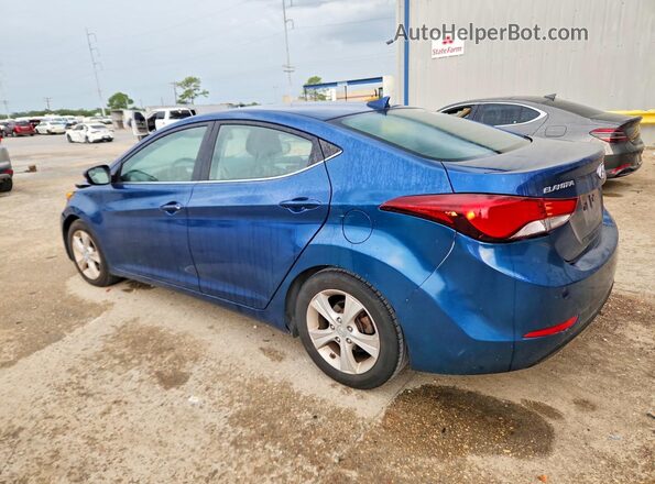KMHDH4AE3GU564686 2016 HYUNDAI ELANTRA Blue Trasero izquierdo