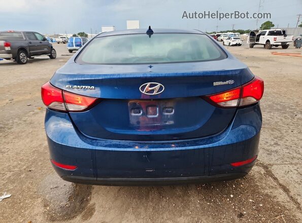 KMHDH4AE3GU564686 2016 HYUNDAI ELANTRA Blue Vista trasera