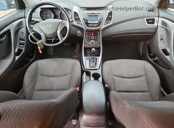 KMHDH4AE3GU564686 2016 HYUNDAI ELANTRA Blue Vista del salpicadero