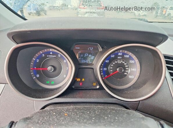 KMHDH4AE3GU564686 2016 HYUNDAI ELANTRA Blue Vista del cuadro de instrumentos