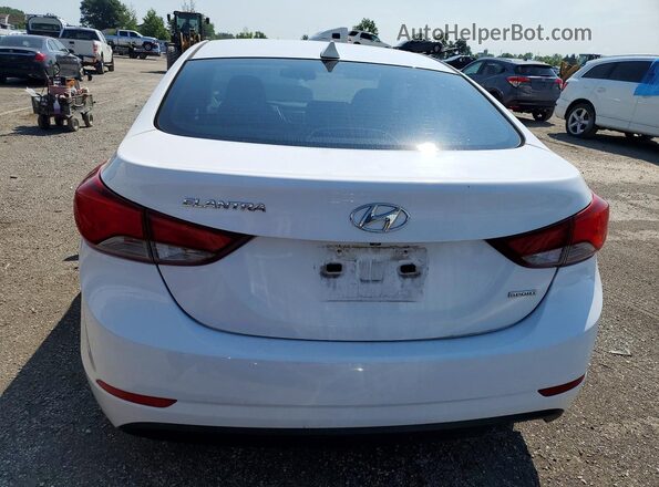 KMHDH4AE3GU569841 2016 HYUNDAI ELANTRA White უკანა ხედი