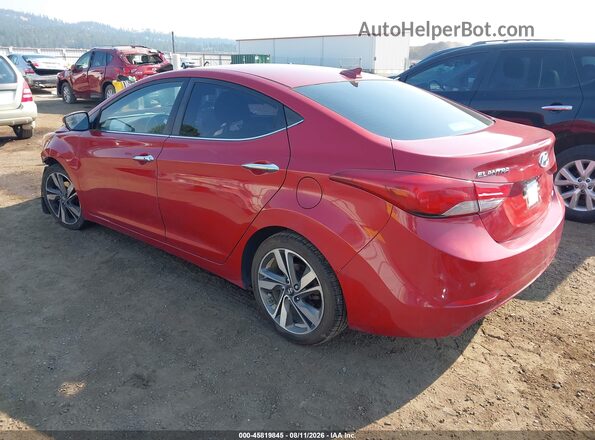 KMHDH4AE3GU595923 2016 HYUNDAI ELANTRA Maroon Rear left