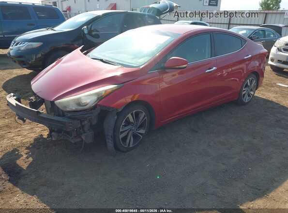 KMHDH4AE3GU595923 2016 HYUNDAI ELANTRA Maroon Front left
