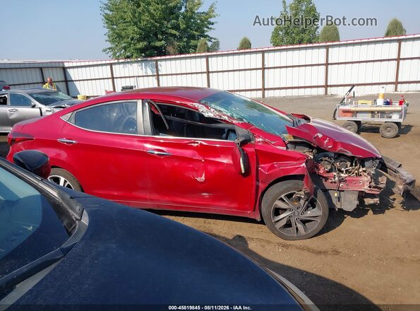 KMHDH4AE3GU595923 2016 HYUNDAI ELANTRA Maroon Rear interior view