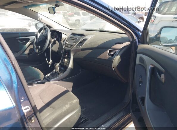 KMHDH4AE4GU491375 2016 HYUNDAI ELANTRA Синий Вид салона спереди