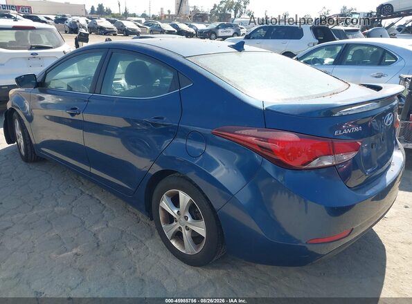 KMHDH4AE4GU491375 2016 HYUNDAI ELANTRA Синий Задняя левая четверть