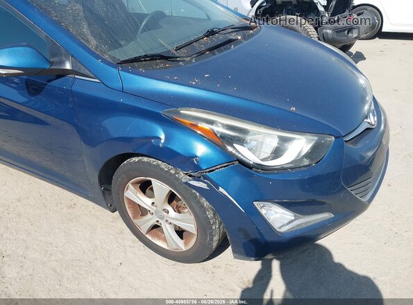 KMHDH4AE4GU491375 2016 HYUNDAI ELANTRA Синий Вид спереди