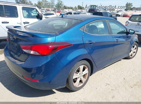 KMHDH4AE4GU491375 2016 HYUNDAI ELANTRA Синий Задняя правая четверть