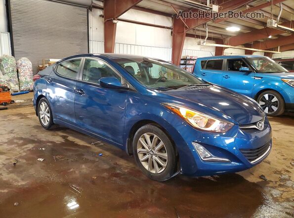 KMHDH4AE4GU531258 2016 HYUNDAI ELANTRA Blue Front right