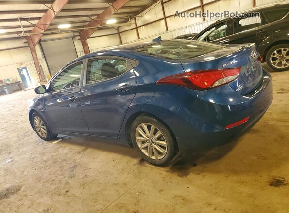 KMHDH4AE4GU531258 2016 HYUNDAI ELANTRA Blue Rear left
