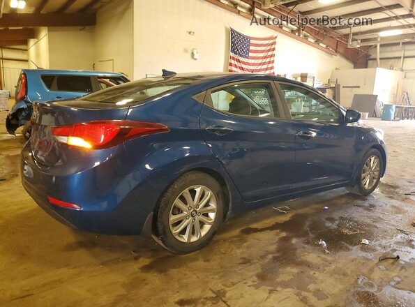 KMHDH4AE4GU531258 2016 HYUNDAI ELANTRA Blue Rear right