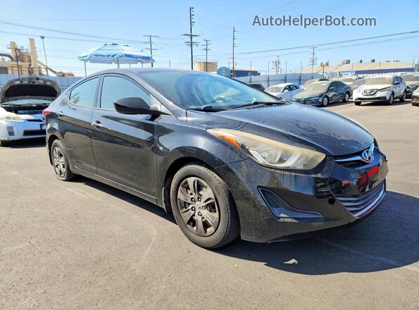KMHDH4AE4GU583781 2016 HYUNDAI ELANTRA Black წინა მარჯვენა