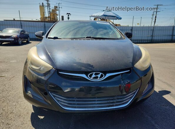KMHDH4AE4GU583781 2016 HYUNDAI ELANTRA Black წინა ხედი