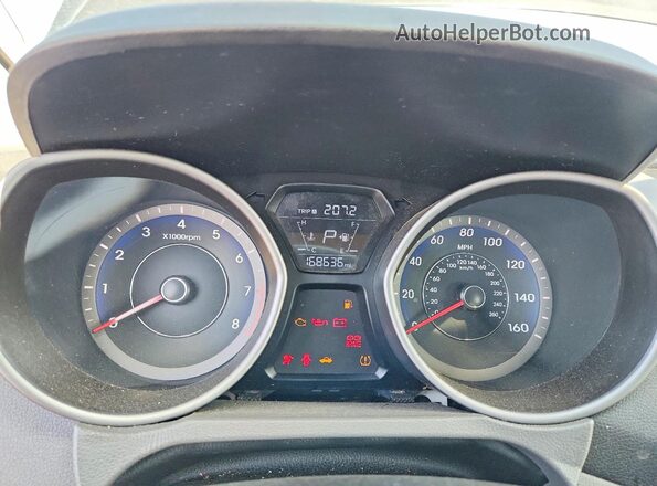 KMHDH4AE4GU583781 2016 HYUNDAI ELANTRA Black ხელსაწყოთა პანელის ხედი