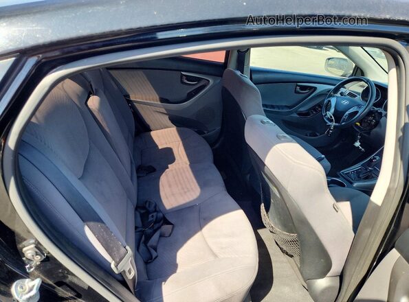 KMHDH4AE4GU583781 2016 HYUNDAI ELANTRA Black უკანა სავარძლების ხედი