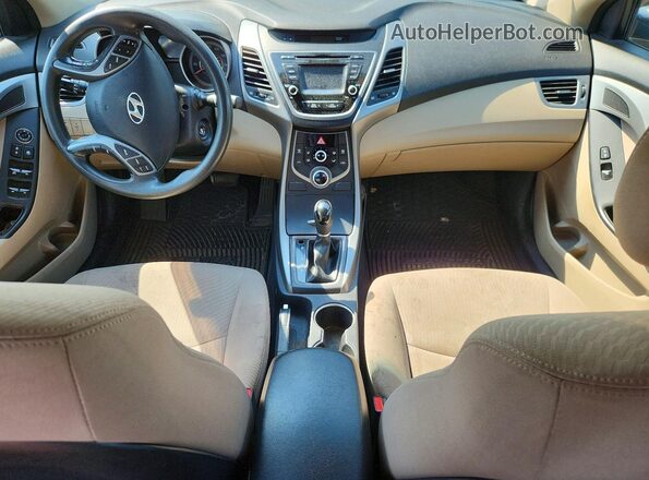 KMHDH4AE4GU587216 2016 HYUNDAI ELANTRA Black Առջևի վահանակի տեսք