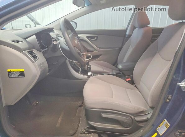 KMHDH4AE5GU478070 2016 HYUNDAI ELANTRA Blue წინა სალონის ხედი