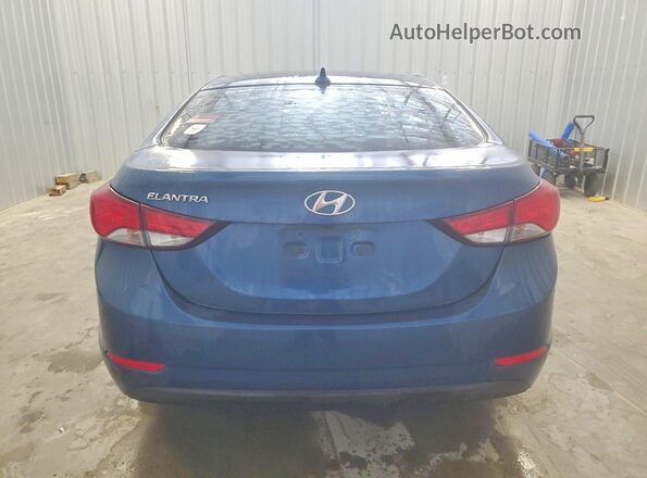 KMHDH4AE5GU478070 2016 HYUNDAI ELANTRA Blue უკანა ხედი