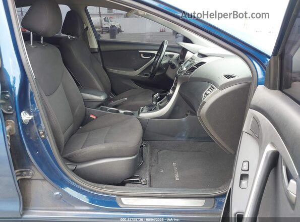 KMHDH4AE5GU491207 2016 HYUNDAI ELANTRA Dark Blue Widok wnętrza z przodu