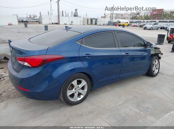 KMHDH4AE5GU491207 2016 HYUNDAI ELANTRA Dark Blue Tył prawy