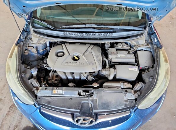 KMHDH4AE5GU517501 2016 HYUNDAI ELANTRA Blue Вид задньої частини салону