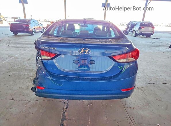 KMHDH4AE5GU517501 2016 HYUNDAI ELANTRA Blue Вид ззаду