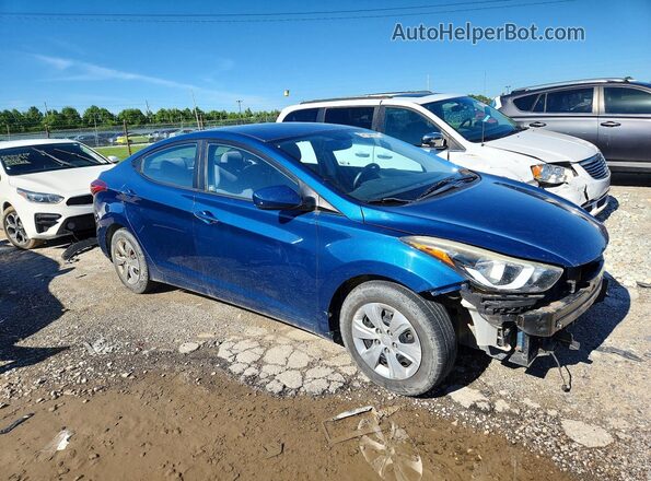 KMHDH4AE5GU517952 2016 HYUNDAI ELANTRA Blue Delantero derecho