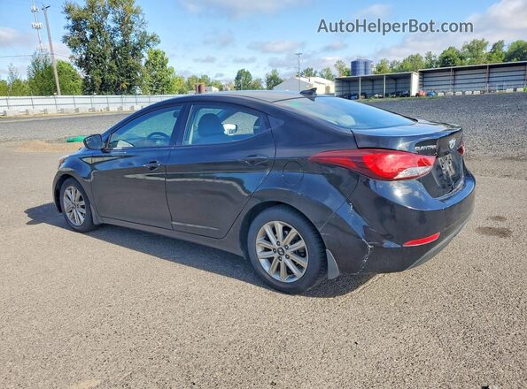 KMHDH4AE5GU531043 2016 HYUNDAI ELANTRA Black Tył lewy