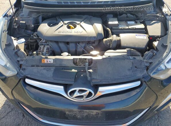 KMHDH4AE5GU531043 2016 HYUNDAI ELANTRA Black Widok wnętrza z tyłu