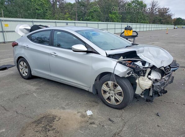 KMHDH4AE5GU544228 2016 HYUNDAI ELANTRA Серебряный Передняя правая четверть